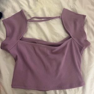 Purple crop top